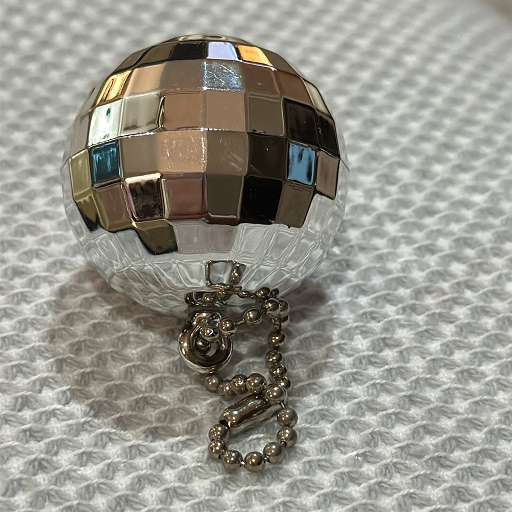 RARE Authentic Coach Disco Ball Bag Charm w/Metallic Patent Leather Hangtag - Picture 15 of 16